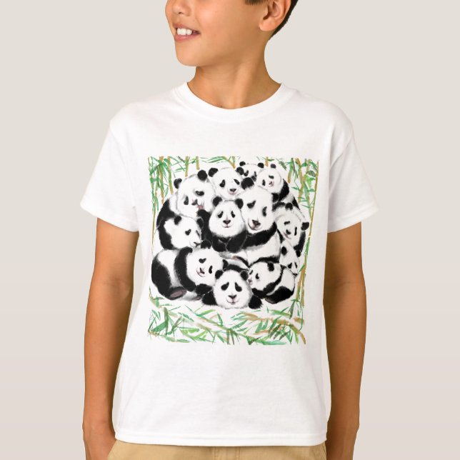 Pandas T-Shirt Engraçado (Frente)