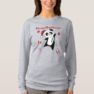 Pandas T-Shirt Panda Natal Animais de inverno na n