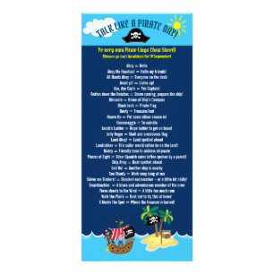 Panfleto A conversa como um dia do pirata fraseia a folha