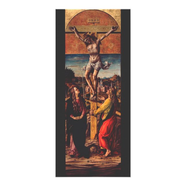 Panfleto A Crucificação segundo Carlo Crivelli Arte Sagrada (Frente)