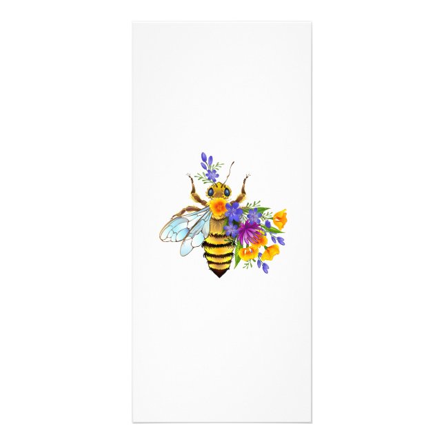 Panfleto Abeja flor com plantas silvestres (Frente)
