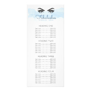 Panfleto Abstrato Pastel Blue Makeup Artist Eyelashes Price