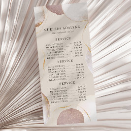 Panfleto Abstrato Watercolor Formas Douradas de Luxo Modern