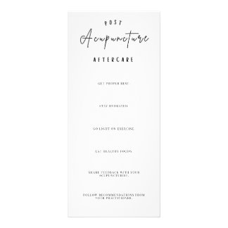 Panfleto Acupuntura antes do tratamento Lista de verificaçã