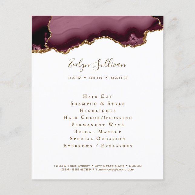 panfleto agado burgundy (Frente)