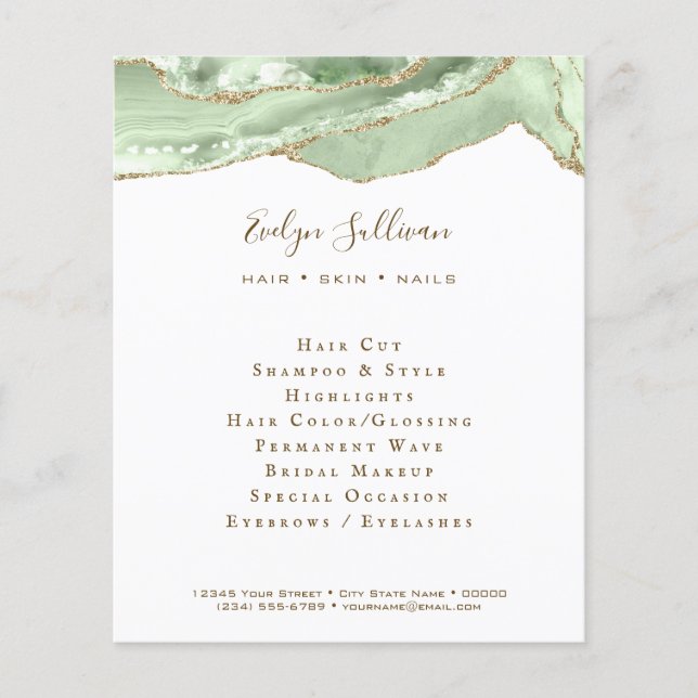 Panfleto agate Jade Green (Frente)