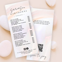 Análise holográfica de lista de preços opais branc