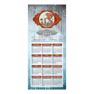 Panfleto Aquário do ZODÍACO - Rackcard/cartão/calendári