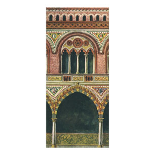 Panfleto Arquitetura Antiga, Cidadela em Pavia, Itália