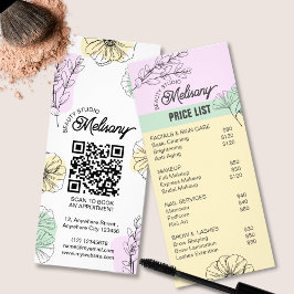 Panfleto Arte Dourada Floral Verde Rosa Minimalista Moderna