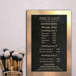 Panfleto Artista de Maquiagem Black Gold