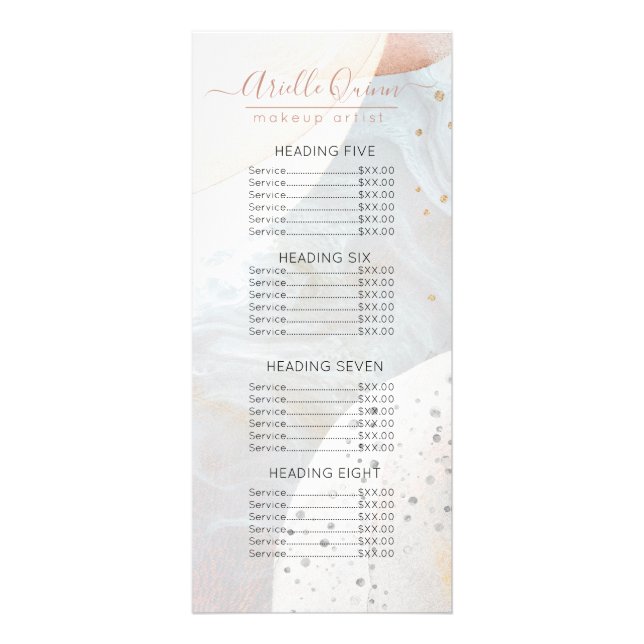 Panfleto Artista de Maquiagem por Aquarela abstrato Terra (Frente)