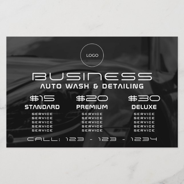 Panfleto automotivo moderno elegante (Frente)