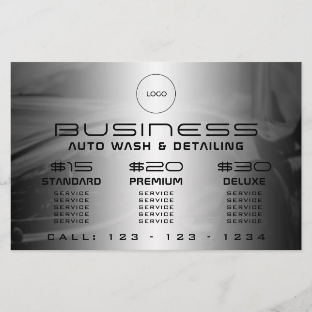 Panfleto automotivo moderno elegante (Frente)