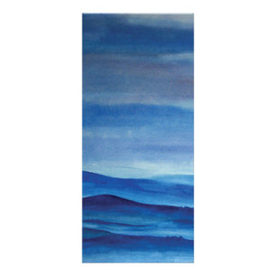 Panfleto Azul Paisagem 10,2 cm x 22,9 cm