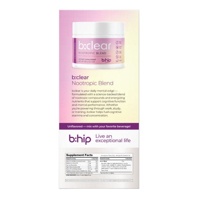 Panfleto b:clear (Frente)