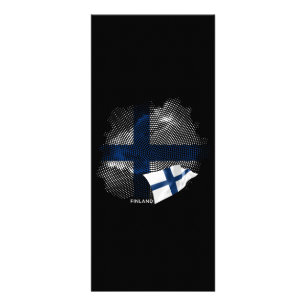 Panfleto bandeira da Finlândia