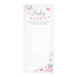 Panfleto Bebê Babble Word Scramble Game, Borboletas