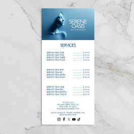 Panfleto Beleza Serena Cuidados com a Pele, Massagem, Spa