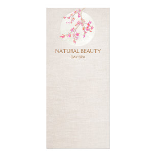 Panfleto Blossomas de Cereja de Bela Spa de Skincare Natura
