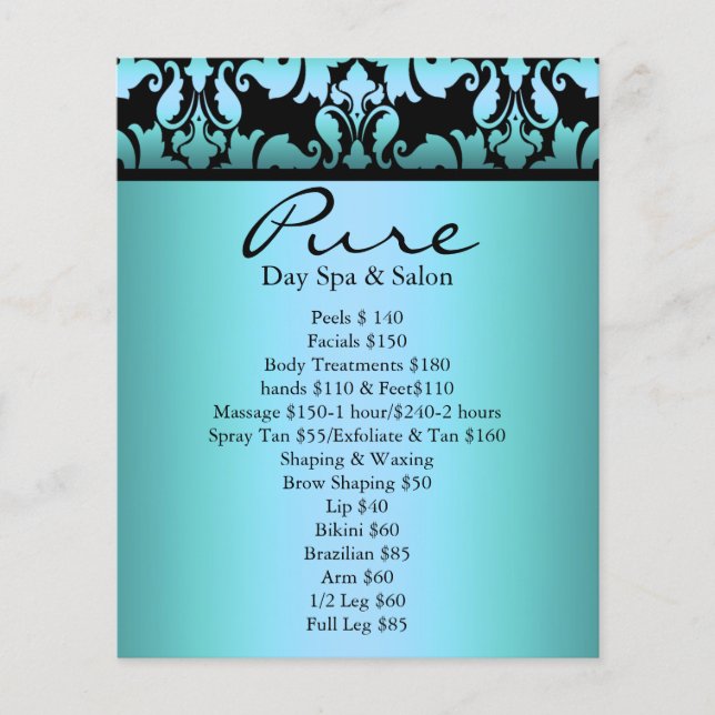 Panfleto Blue Damask (Frente)