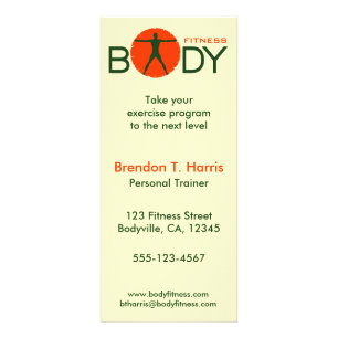 Panfleto Body Madness Fitness Personal Trainer Rack Cards