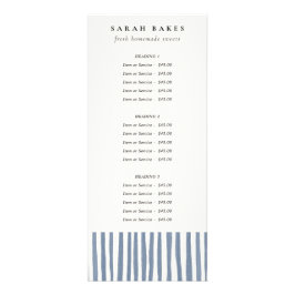 Panfleto Boho Chic Dusky Blue Watercolor Hand Drawn Strips