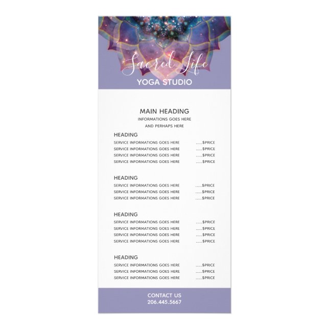 Panfleto Boho Nebula Mandala, Mística (Frente)