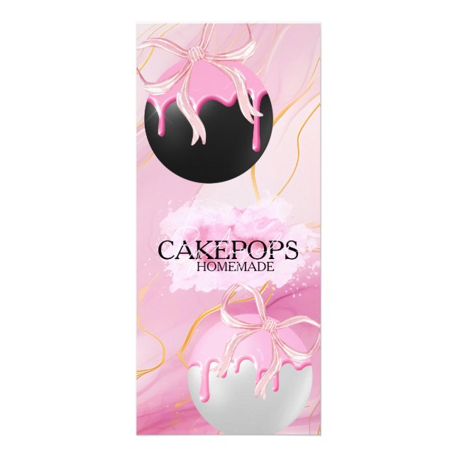 Panfleto Bolos Pops Padeiro Padaria Guloseimas Rosa (Frente)