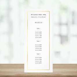 Panfleto Borda Dourada em Branco | Moderno