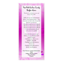 Panfleto Buffet de doces fuchsia rosa quente
