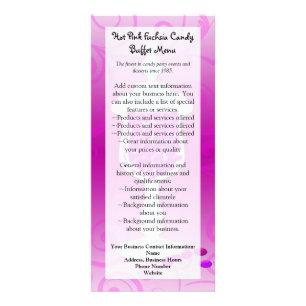 Panfleto Buffet de doces fuchsia rosa quente