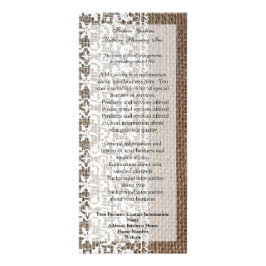 Panfleto Burlap e Lace Simples