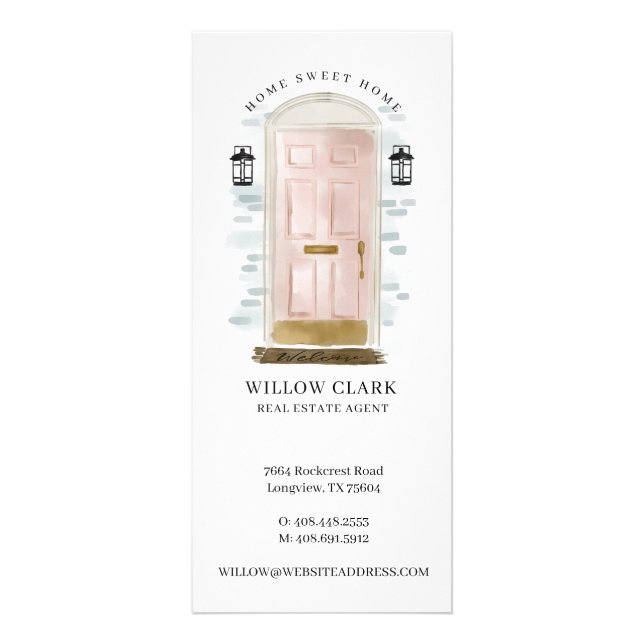 Panfleto Calendário 2022 da Porta de Aquarela Rosa Imobiliá (Frente)