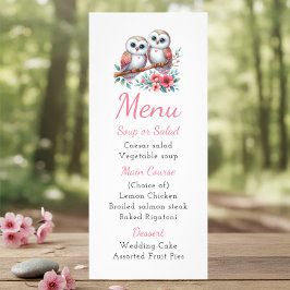 Panfleto Cardápio de Casamento Rústico Boho no Bosque das C