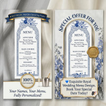 Casamento com Arco Floral Azul e Branco Elegante 