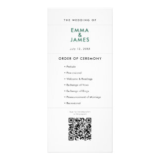 Panfleto Casamento com E comercial Esmeralda | Programa | C