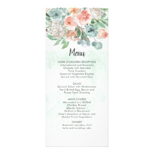 Panfleto Casamento Floral de Apricot e Wasabi Verde