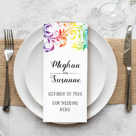 Panfleto Casamento lésbico colorido do arco-íris