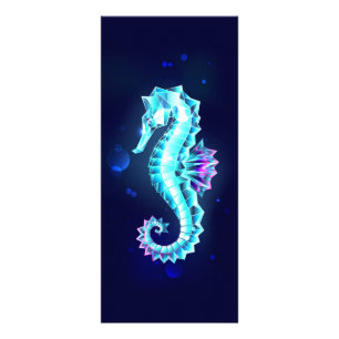 Panfleto Cavalo de Gelo Cristal em Fundo Azul
