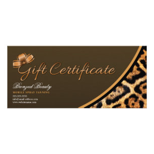 Panfleto Certificado de oferta de bronzeamento por pulveriz