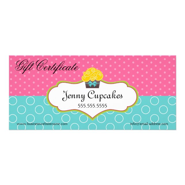 Panfleto Certificado de Oferta de Cupcake Whimsical (Frente)