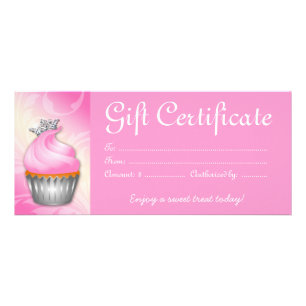 Panfleto Certificado de Oferta de Oferta de cupcake Rosa