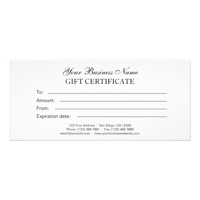 Panfleto Certificado de oferta simples genérica clássico (Frente)