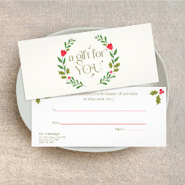 Panfleto Certificado de Presente de Feriado Elegante