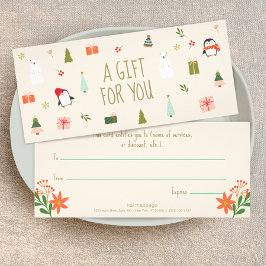 Panfleto Certificado de Presente de Natal