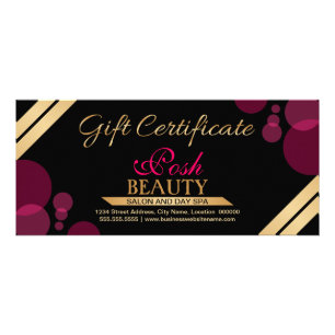 Panfleto Certificado de Presente Elegante Dourado e Rosa Qu