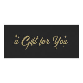 Panfleto Certificado de Presente Moderno Retroativo Dourado