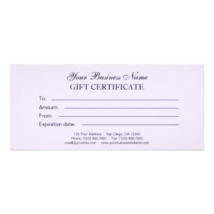 Panfleto Certificado de Presente Simples Genérico Lilac Clá