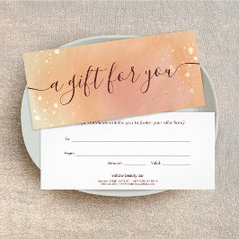 Panfleto Certificado De Presente Spa De Script De Aquarela